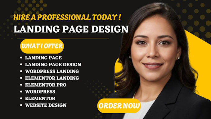 design a high converting landing page, landing page design with elementor pro