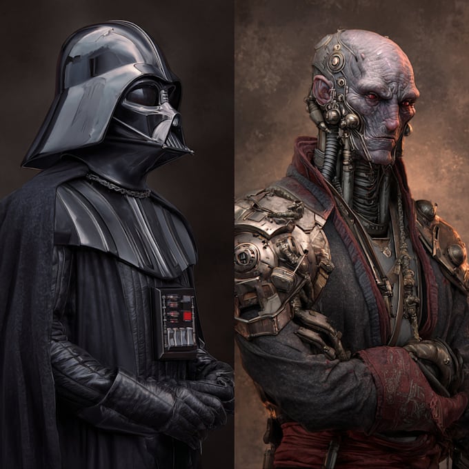 create star wars and sci fi illustration