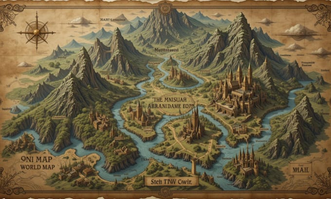 do fantasy map illustration dnd hand drawn map illustration fortnite map design