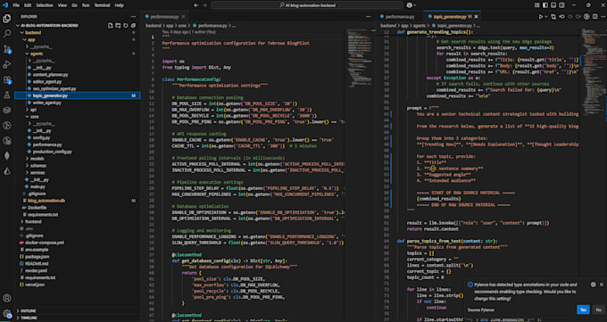 build ai powered backend system with django, fastapi, flask