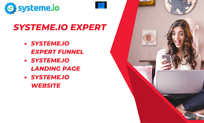 create systeme io sales funnel, landing page in systeme io