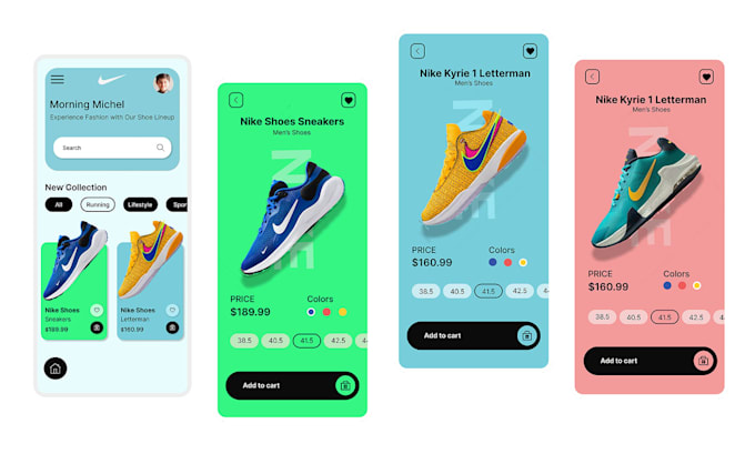 design modern mobile app and web UI UX