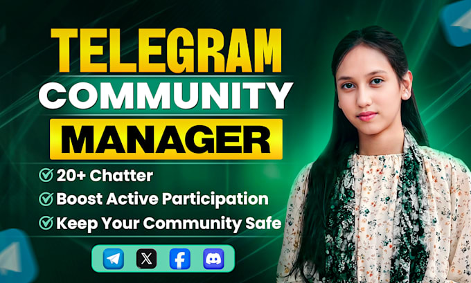 be your crypto telegram community manager and moderator