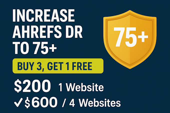increase ahrefs domain rating DR to 75 with safe backlinks