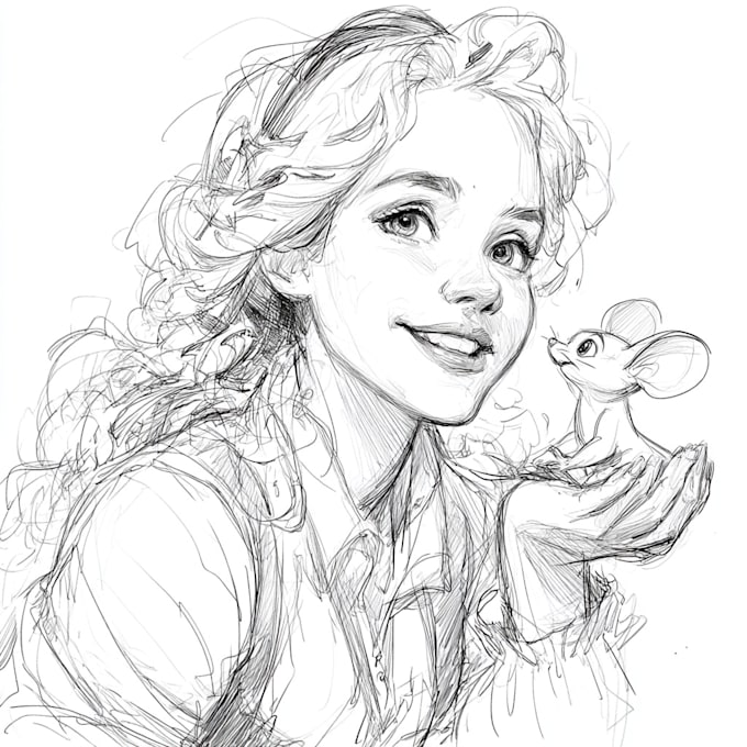 make sketch you a disney cartoon