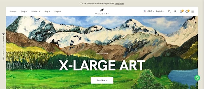 create wall art and print shop wordpress website