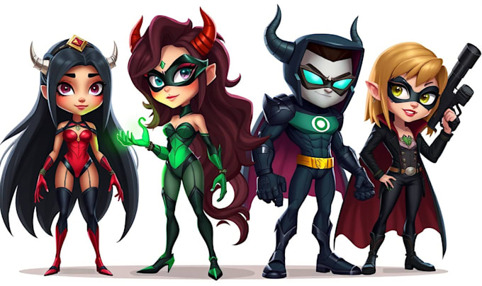 create unique ai character design for games, stories and animation