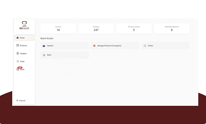 develop custom order management website