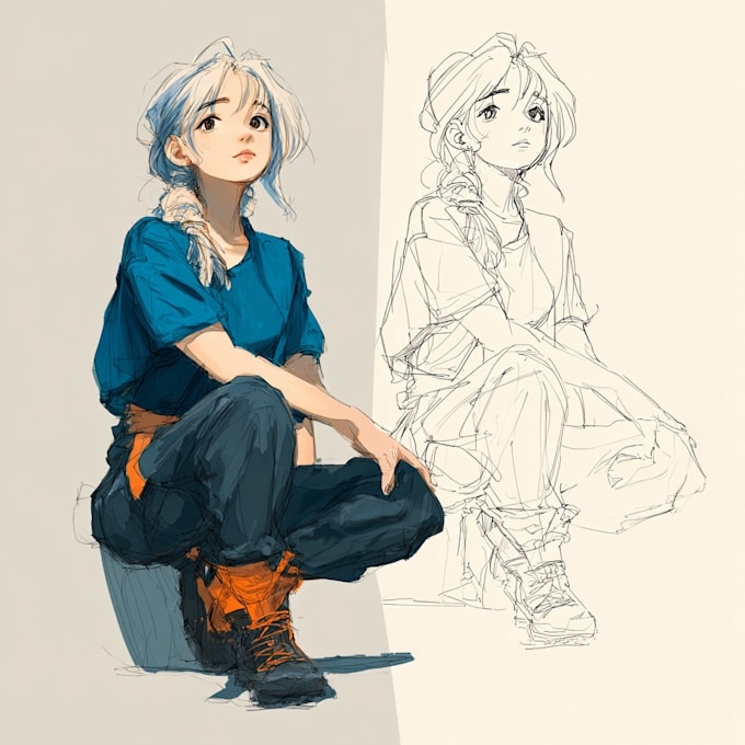 make sketch you anime sketch art
