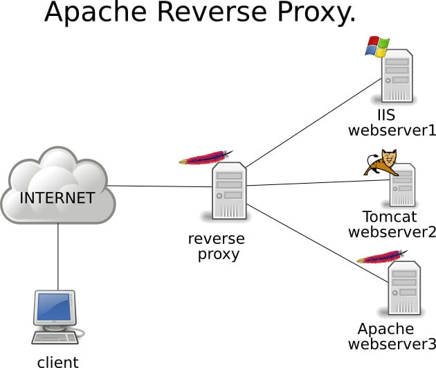 configure Apache reverse proxy