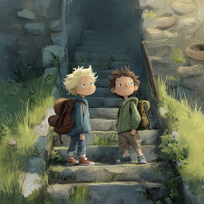 draw comic children book illustration