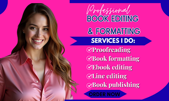 edit, proofread, format, and edit books for amazon KDP