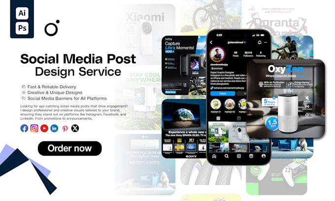 Do eye catching banner and post design for your social media by ...