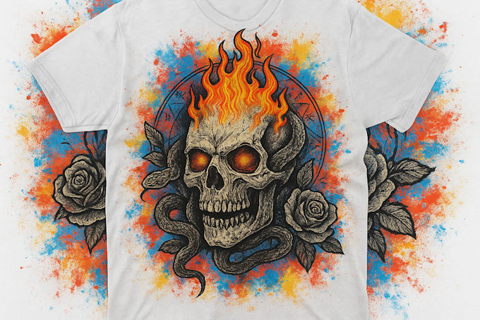 design horror dark art illustration for tshirt