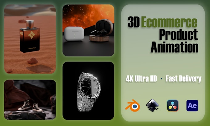 create 3d ecommerce producrt animation