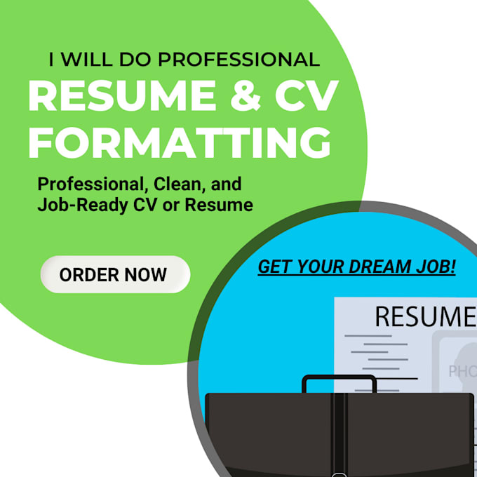 do professional resume and CV formatting