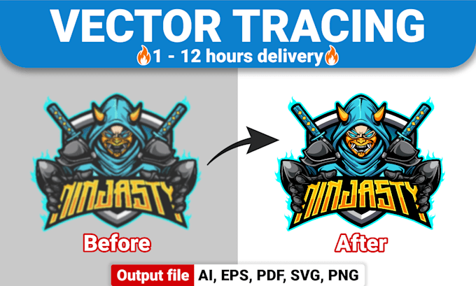 redesign, remake logo or vector conversion quickly