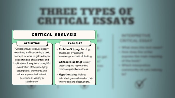 write detailed critique, highquality analysis articles and essays