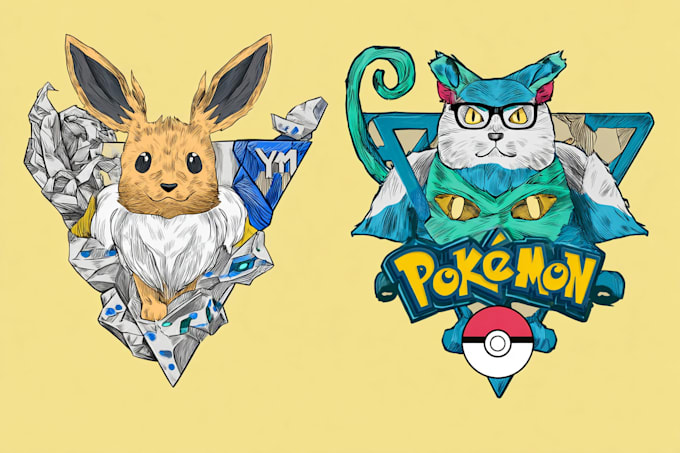 draw pokemon and fakemon logo or illustration