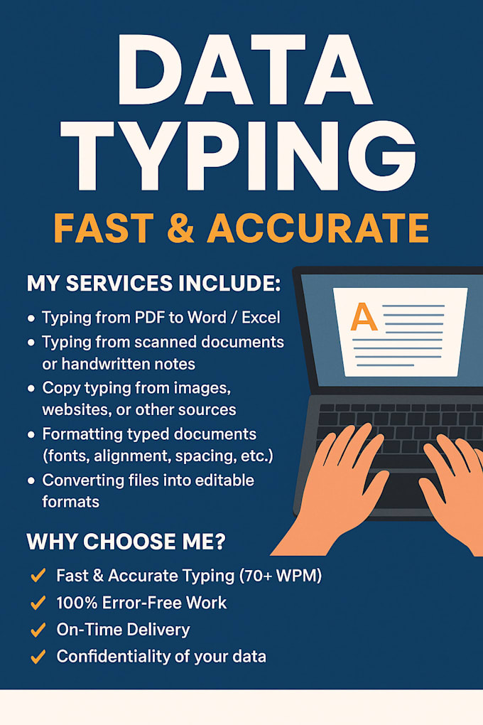 data typing, data entry