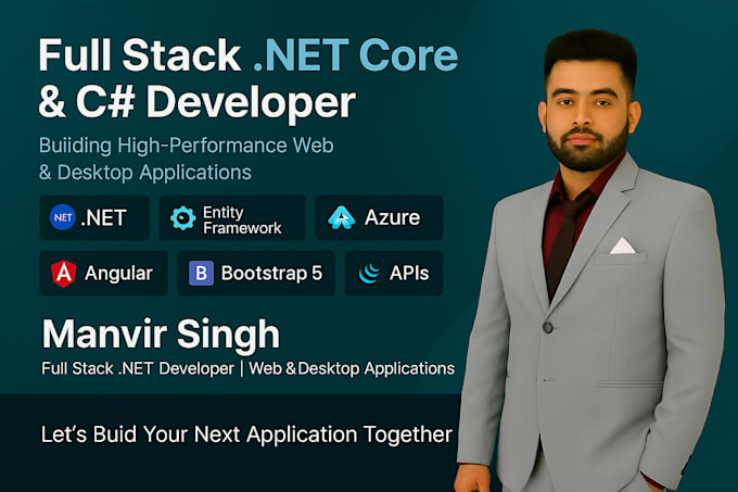 be senior full stack dot net core developer build dotnet cloud web application