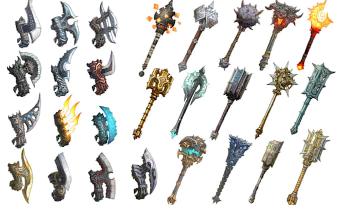 do 2d weapon 2d game art concept art game icons