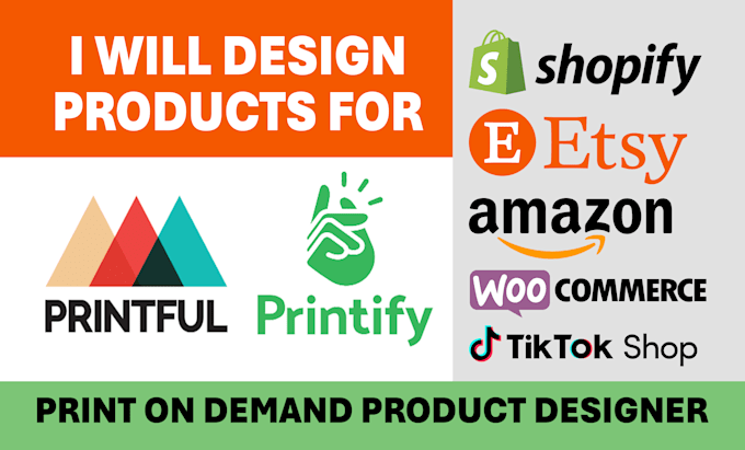 make designs for printful or printify for your pod store