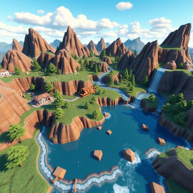 make professional roblox map highy quality roblox map and environment terrain