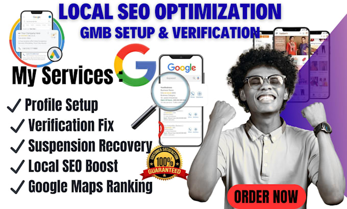 verify google business profile fix gmb suspension, setup and optimize gmb