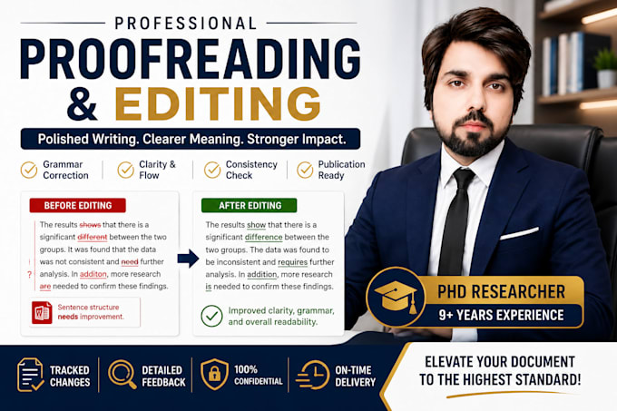 proofread and edit your research manuscript for publication