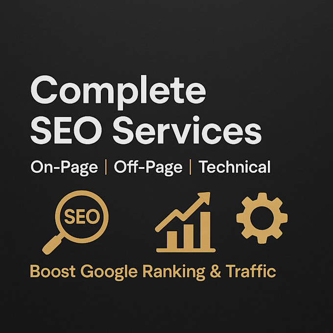 do on page, off page and technical SEO for your website