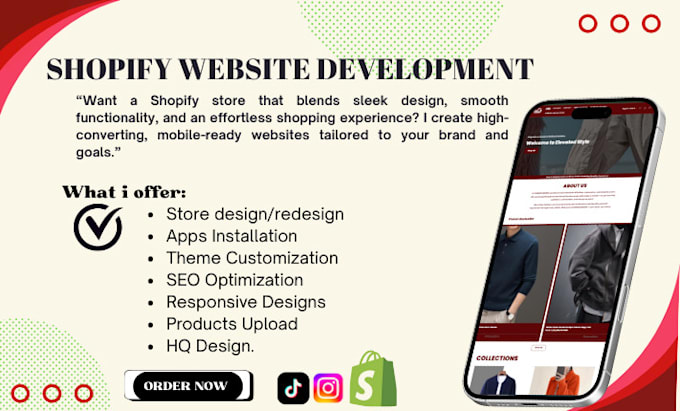 shopify website development, shopify store, ecommerce, dropshipping store