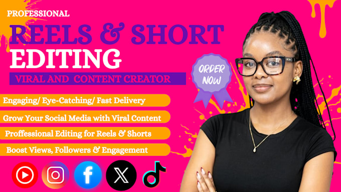 create viral instagram reels and youtube short videos with professional editing