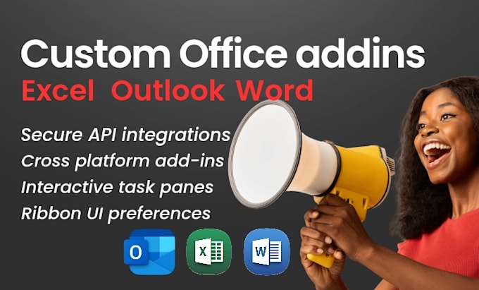 Develop custom office addin outlook excel addin plugin with