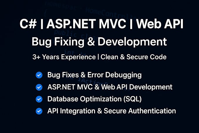 fix c sharp asp net mvc and web API bugs