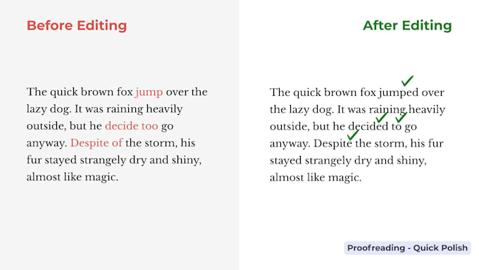 proofread and edit your text for clarity and correctness