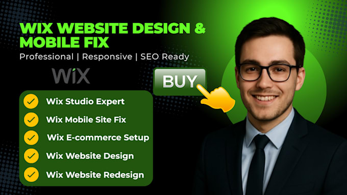 create wix website design, wix studio website, fix wix mobile site