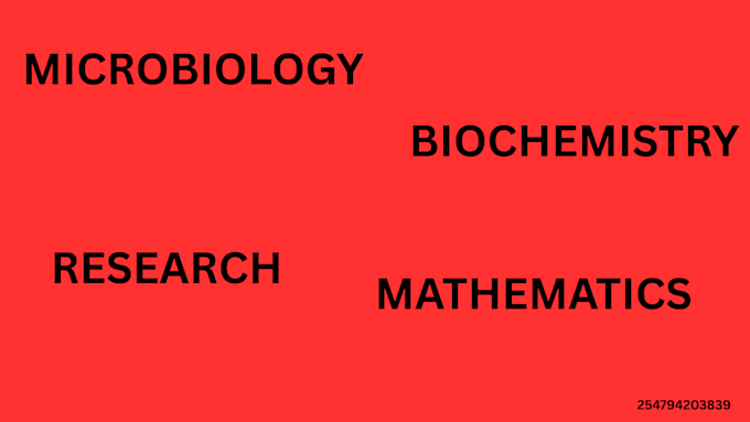do biochemistry and microbiology
