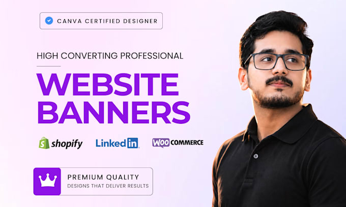 design custom website banners or hero section images