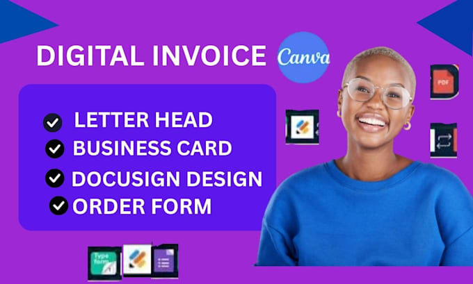 create business documents like digital invoices letter head order form