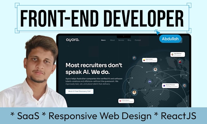 be front end developer in react and next js