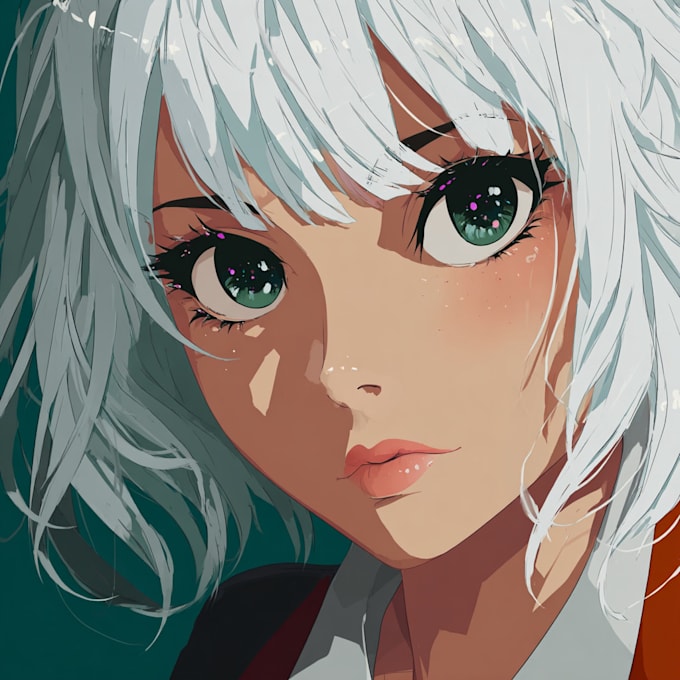 make anime drawing with anime art style character