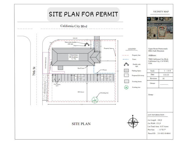 draw site plan, plot plan for permit in 24 hours