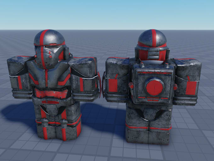 create a 3d modeled armor and clothing for roblox