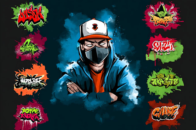 create graffiti illustration for your logo or brand
