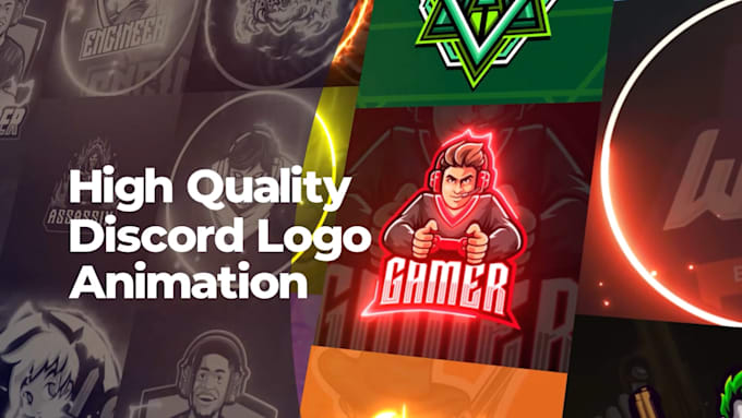design animated discord logo animation, icon, pfp and banner gif animation