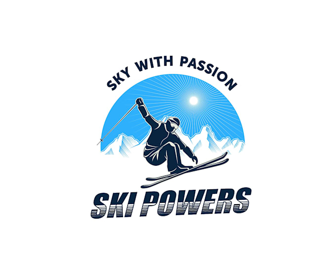 create attractive and imagination skiing logo design