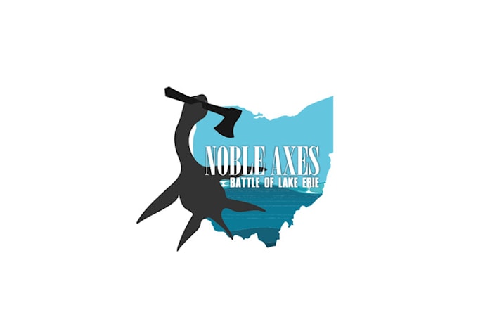 design attractive axe throwing tournament logo