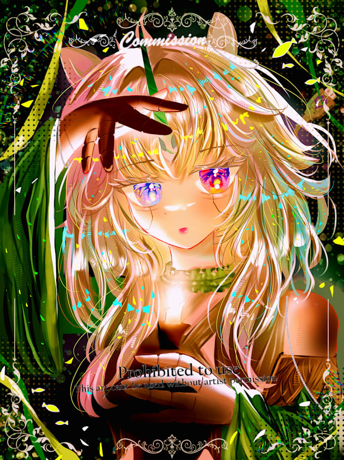 draw anime art and illustration for profile picture or pfp vtuber oc fanart