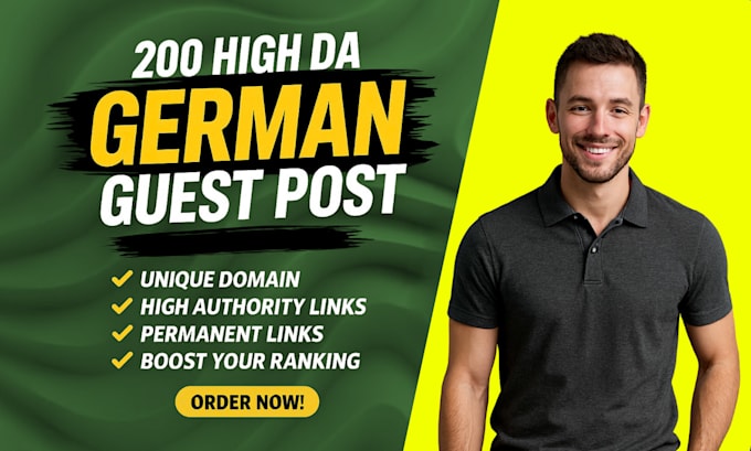provide dr 90 plus dofollow german guest post backlinks